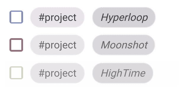 TimeTackle’s smart #hashtag feature allow you to create individual multiple projects
