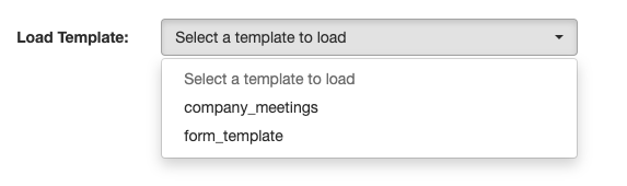 Load Calendar Export Template