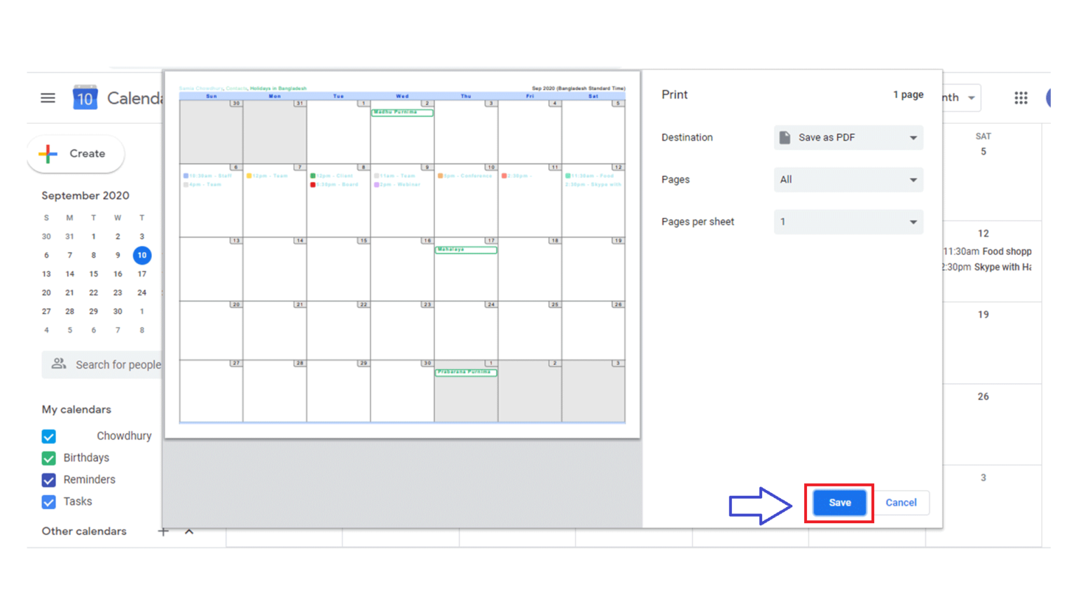 How to print Google calendar easy steps (with pictures)