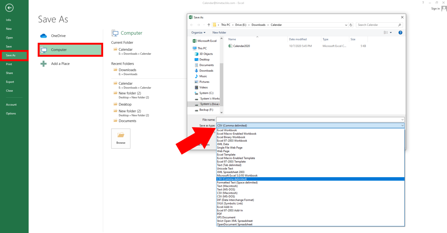 Converting calendar ICS file to CSV file in easy steps
