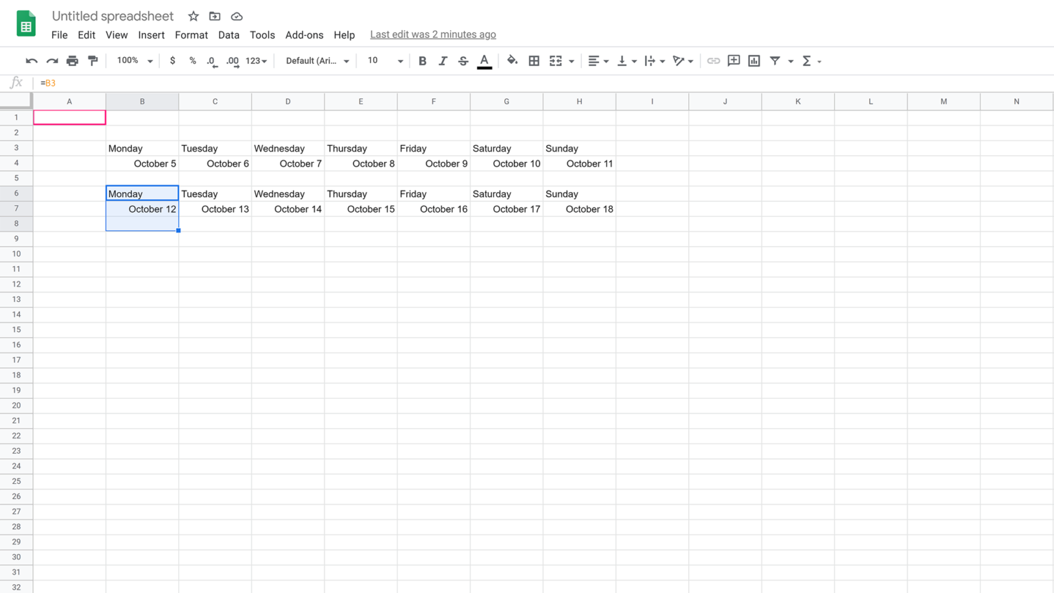 How To Make A Dynamic Calendar In Google Sheets Printable Timeline Templates