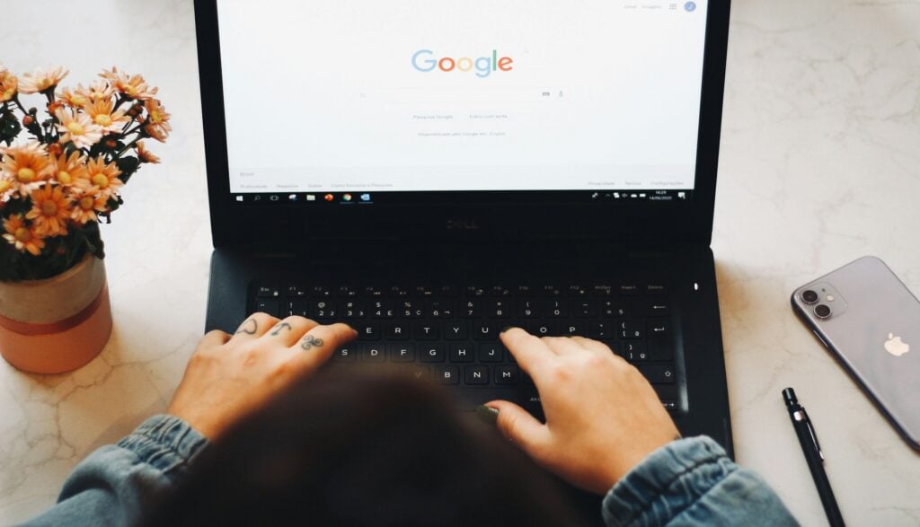 Person Using Google - Share google tasks