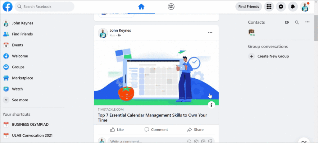 How to add facebook events to google calendar?