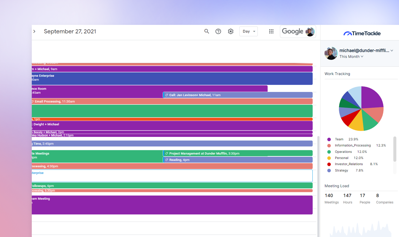 Tag and analyze your calendar events
