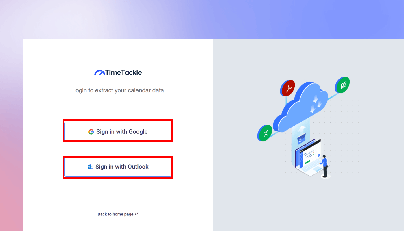login to timetackle