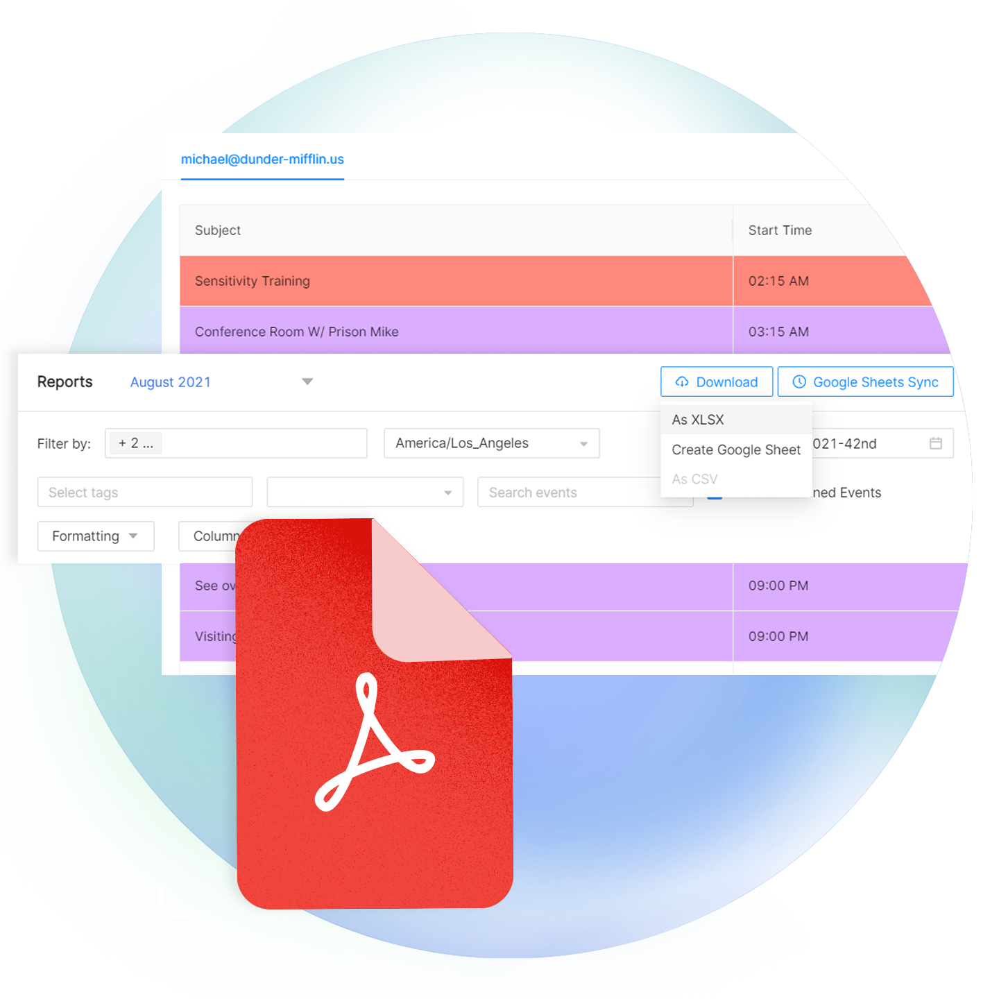 Export Google Calendar To PDF Tackle