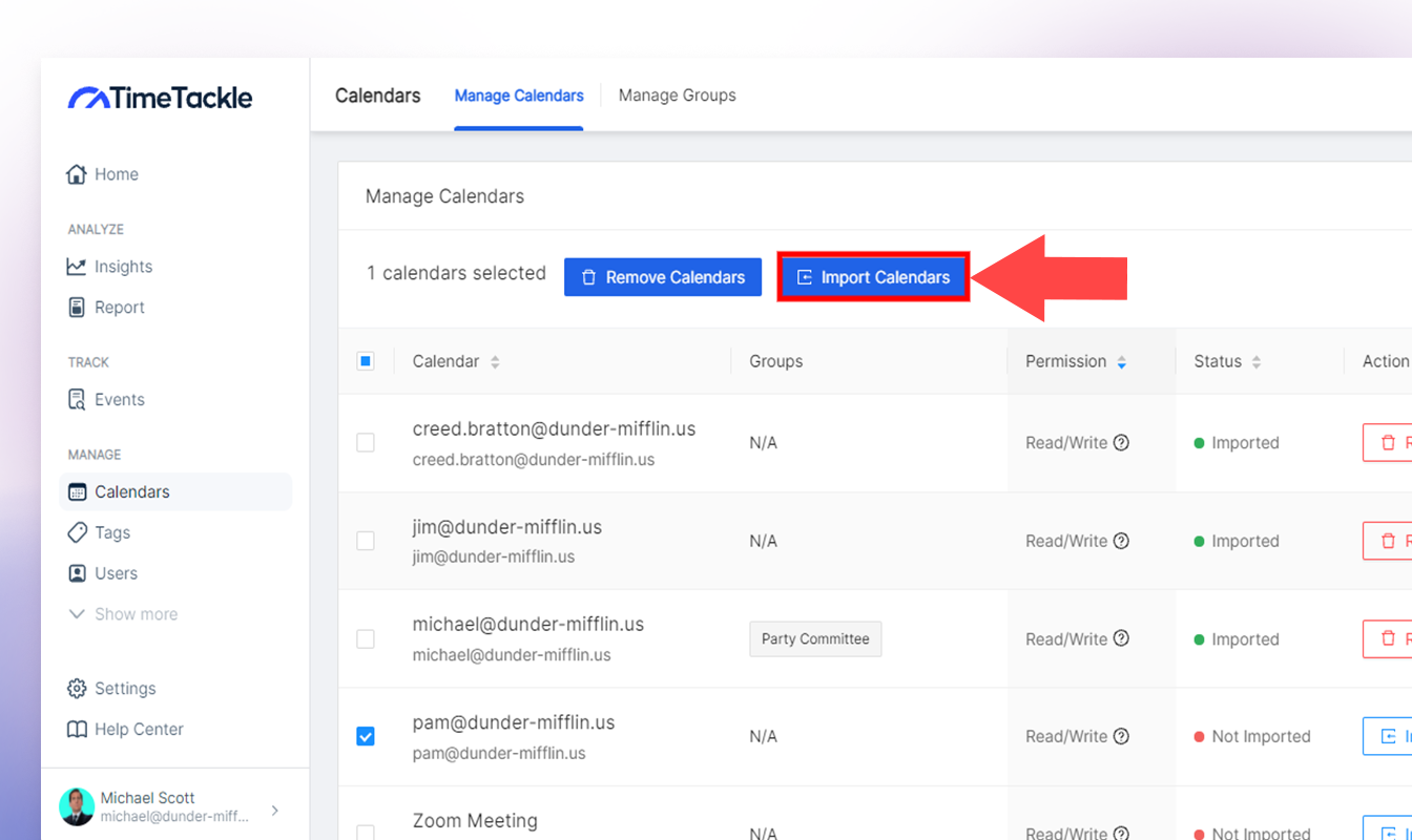 import your calendar