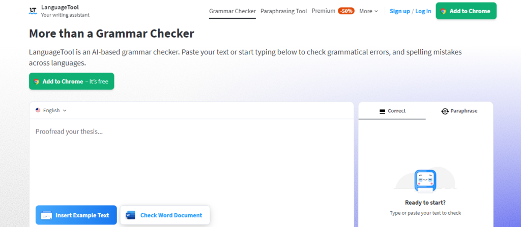 language tool - Google Chrome Spell Checker Not Working