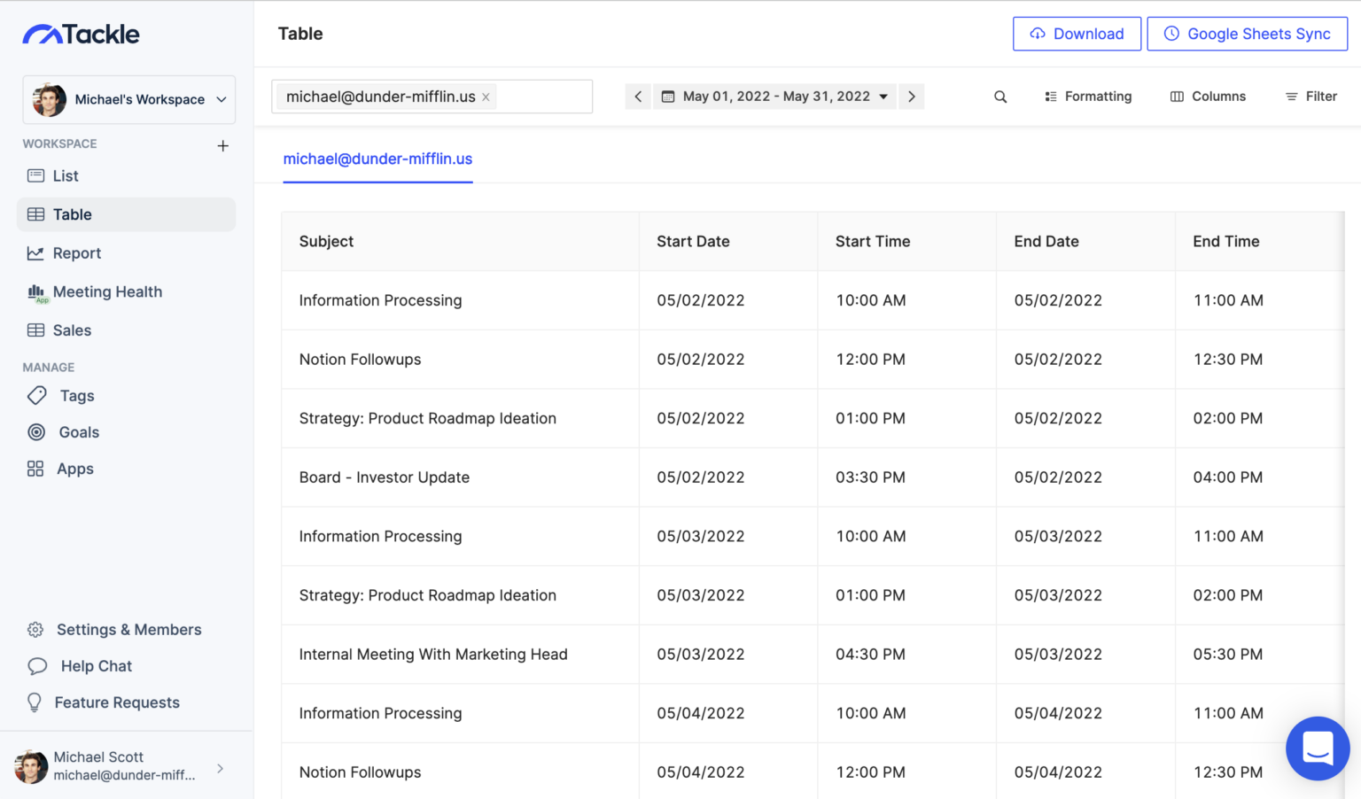 Export Calendar To Excel Tackle