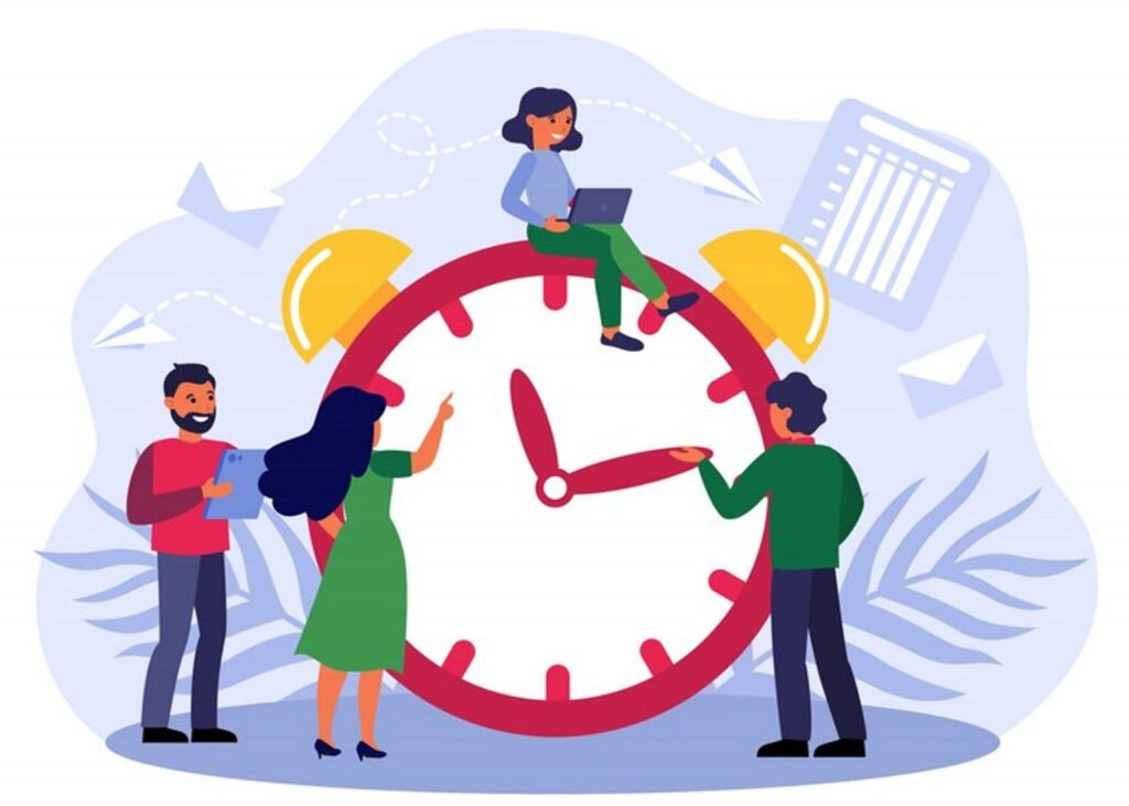 The image describes how time tracking in clickup works