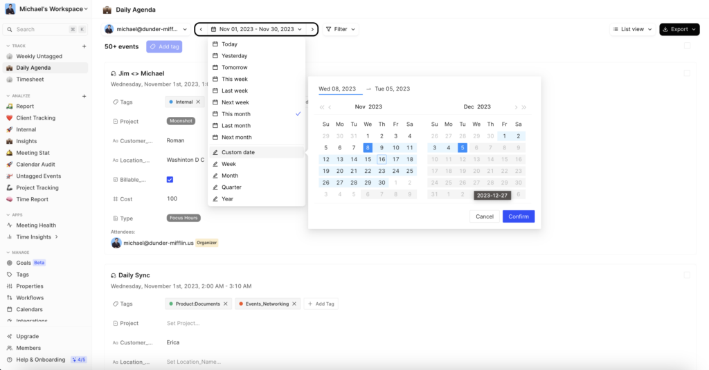 how to calculate google calendar work hours from Tackle