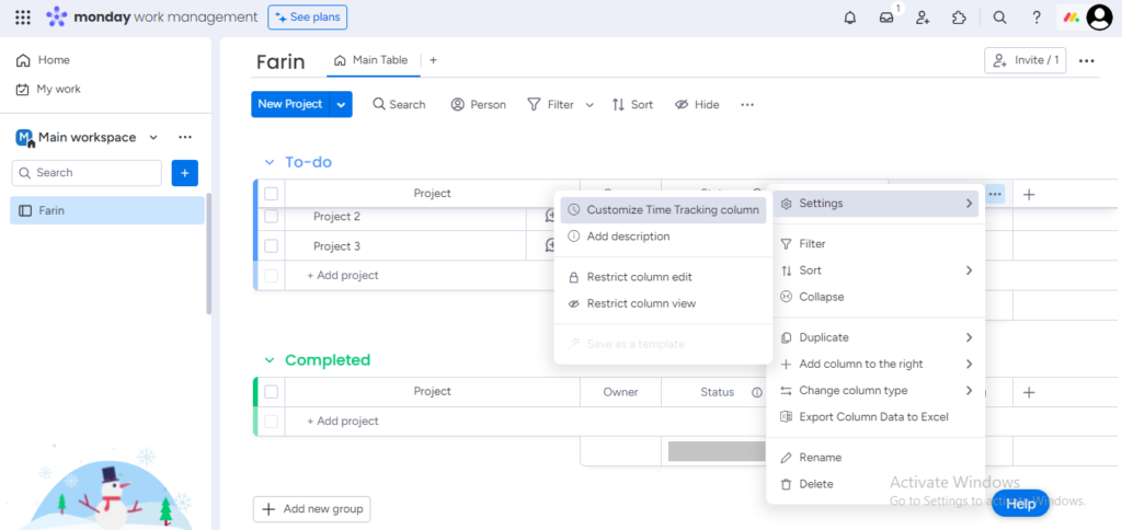 How to track time in monday.com