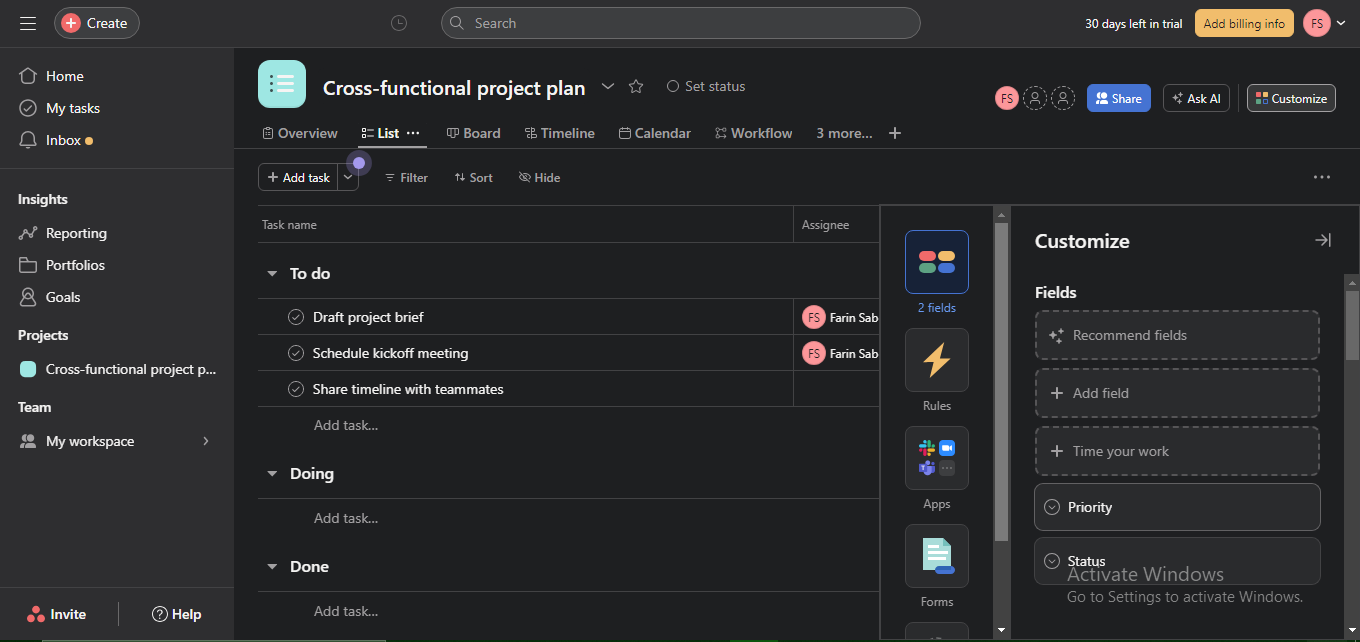 Synchronization with the Asana Google Calendar integration (2024) Tackle