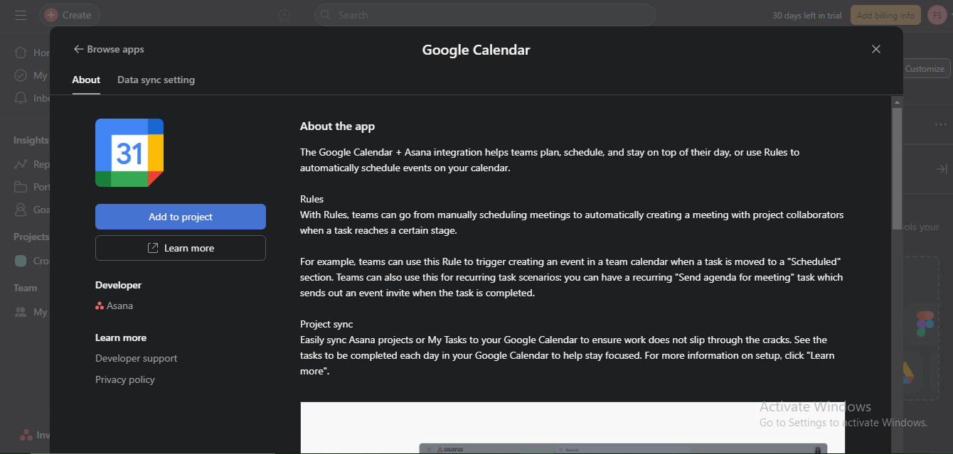 Synchronization with the Asana Google Calendar integration (2024) Tackle