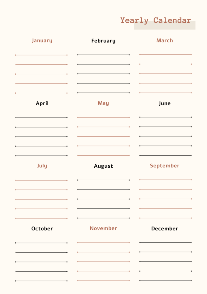 Top 10 yearly planner template for 2024 - Tackle