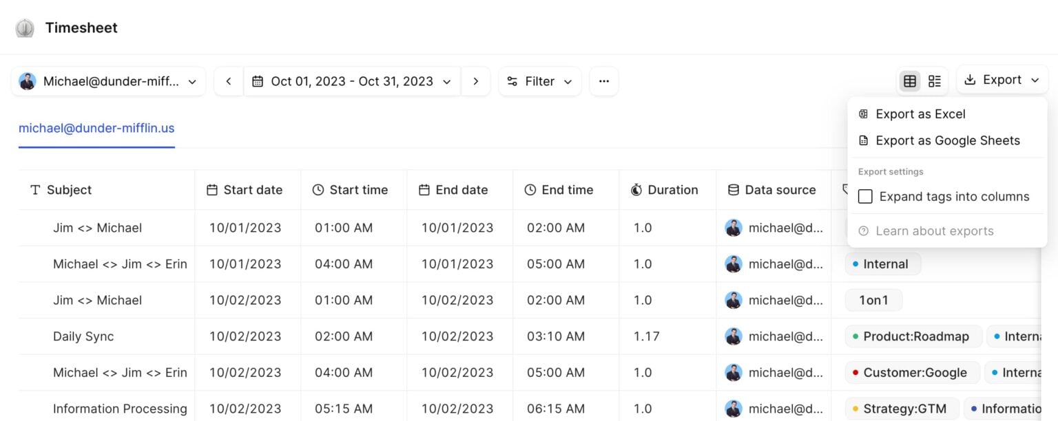 how to export outlook calendar to excel