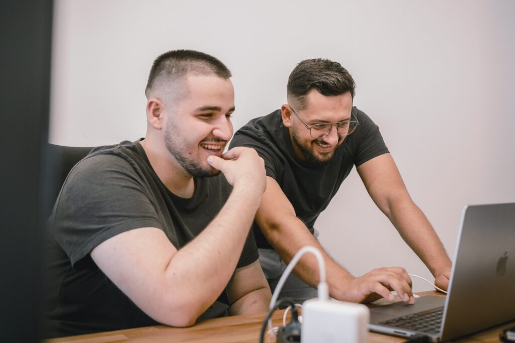 men smiling - Open Source Employee Scheduling Software