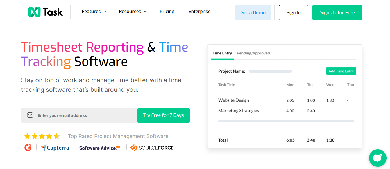 View of 27 Best Time Tracking Software For Small Business Owners - Tackle