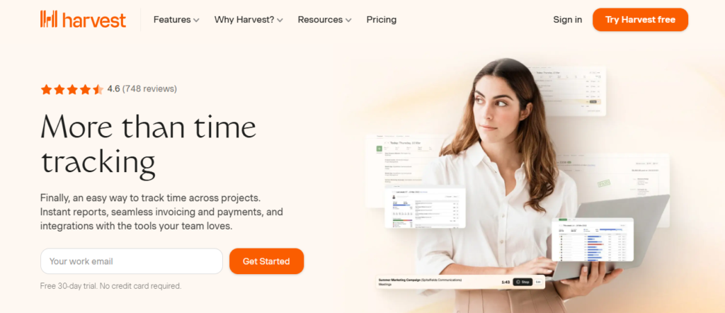 harvest - FreshBooks Alternatives