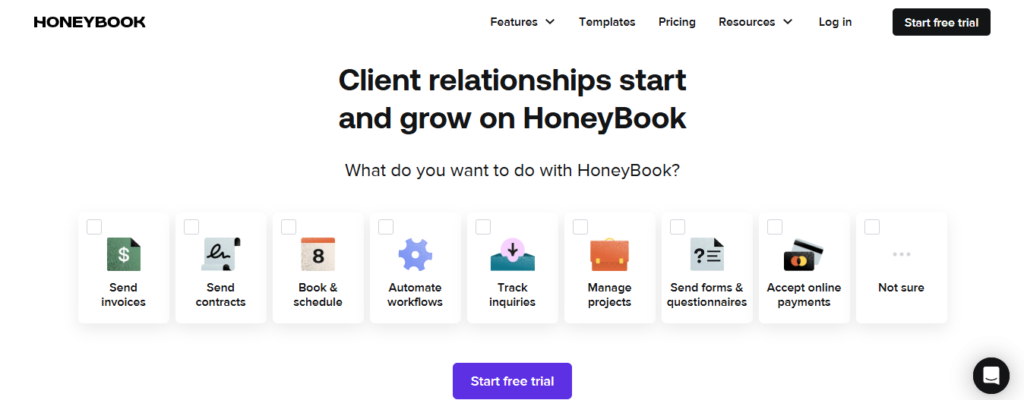 honeybook - Accelo Alternatives