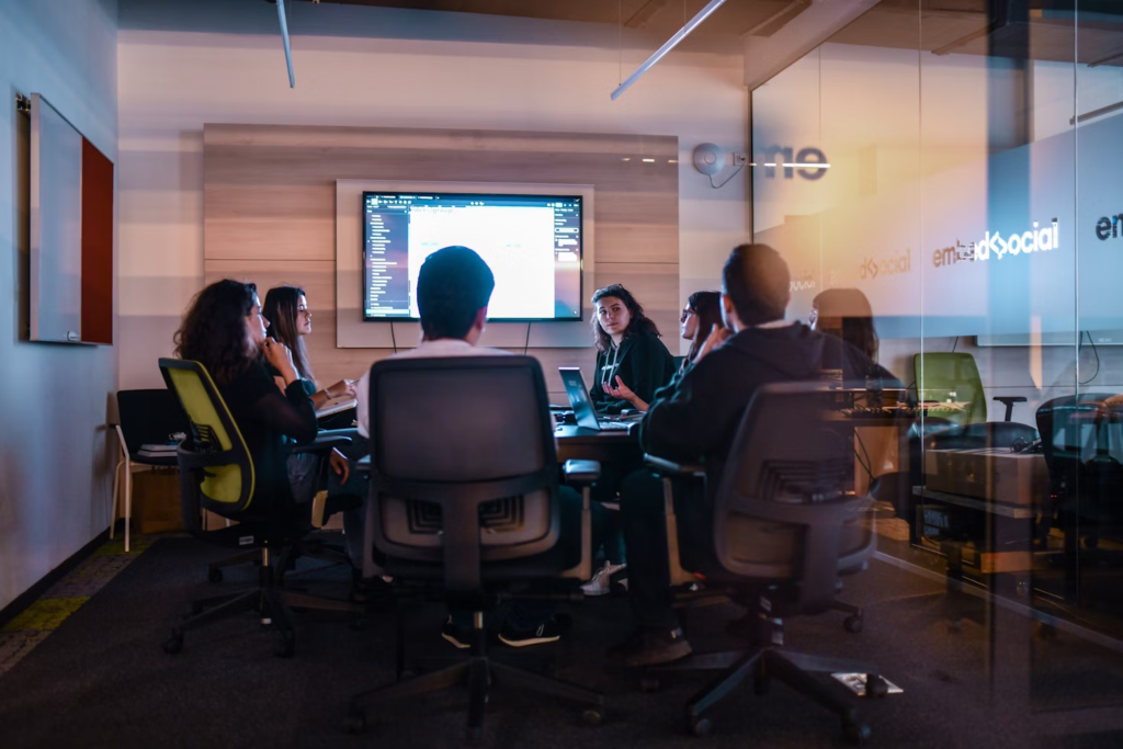 an office meeting - Creative Agency Resource Management