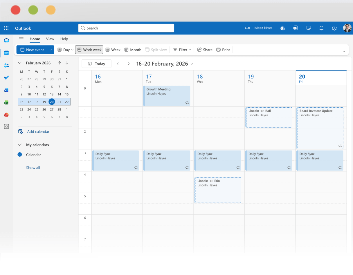 Export Outlook Calendar to Excel, CSV, and PDF with Tackle
