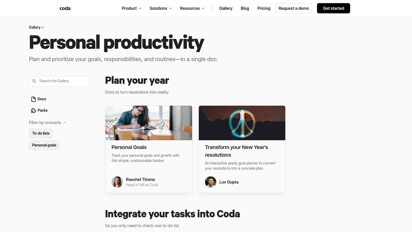 Coda Gallery – Daily Habit Tracker by OfficeNinjas