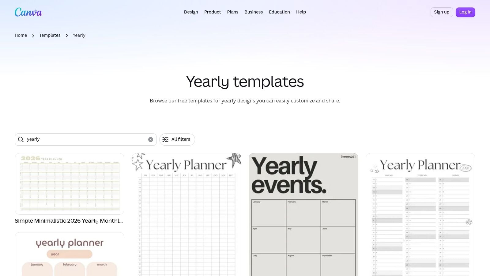 Canva – Habit Tracker Templates (Yearly/Daily/Monthly)