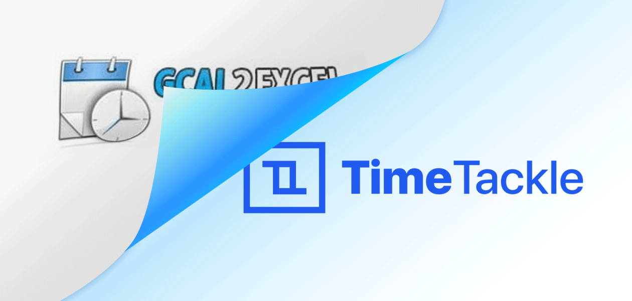 Gcal2Excel is now TimeTackle