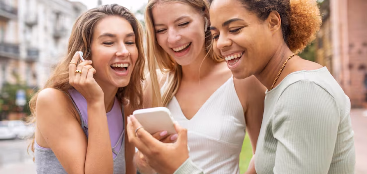 women laughing - Happy Friday Meme